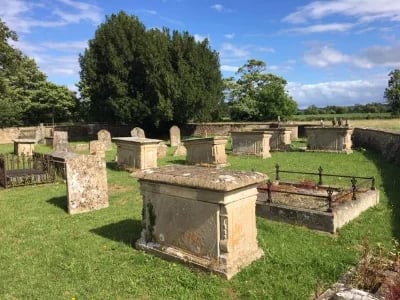 Listed tombstones including to the Crook family