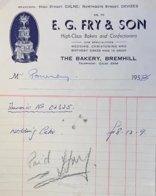 E. G. Fry & Son Receipt