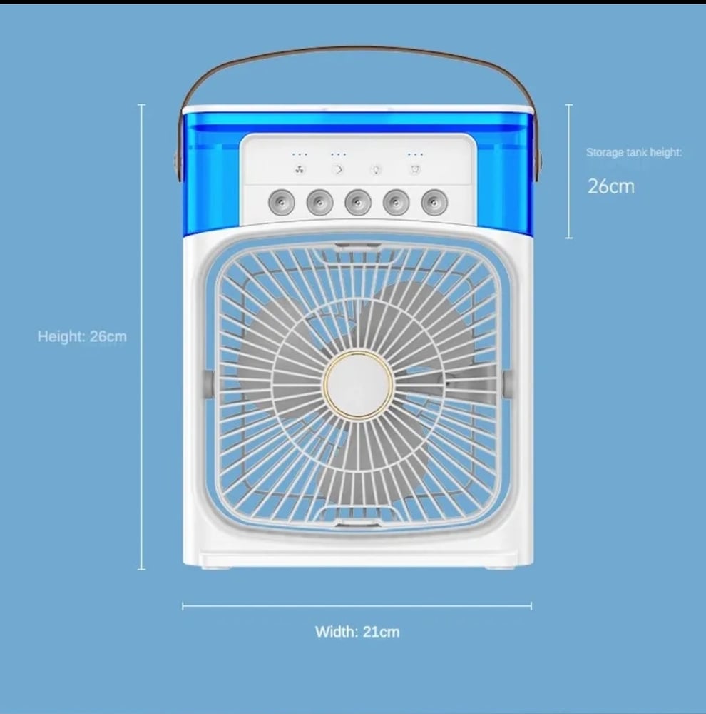 Ventilador Climatizador e Umidificador Portátil