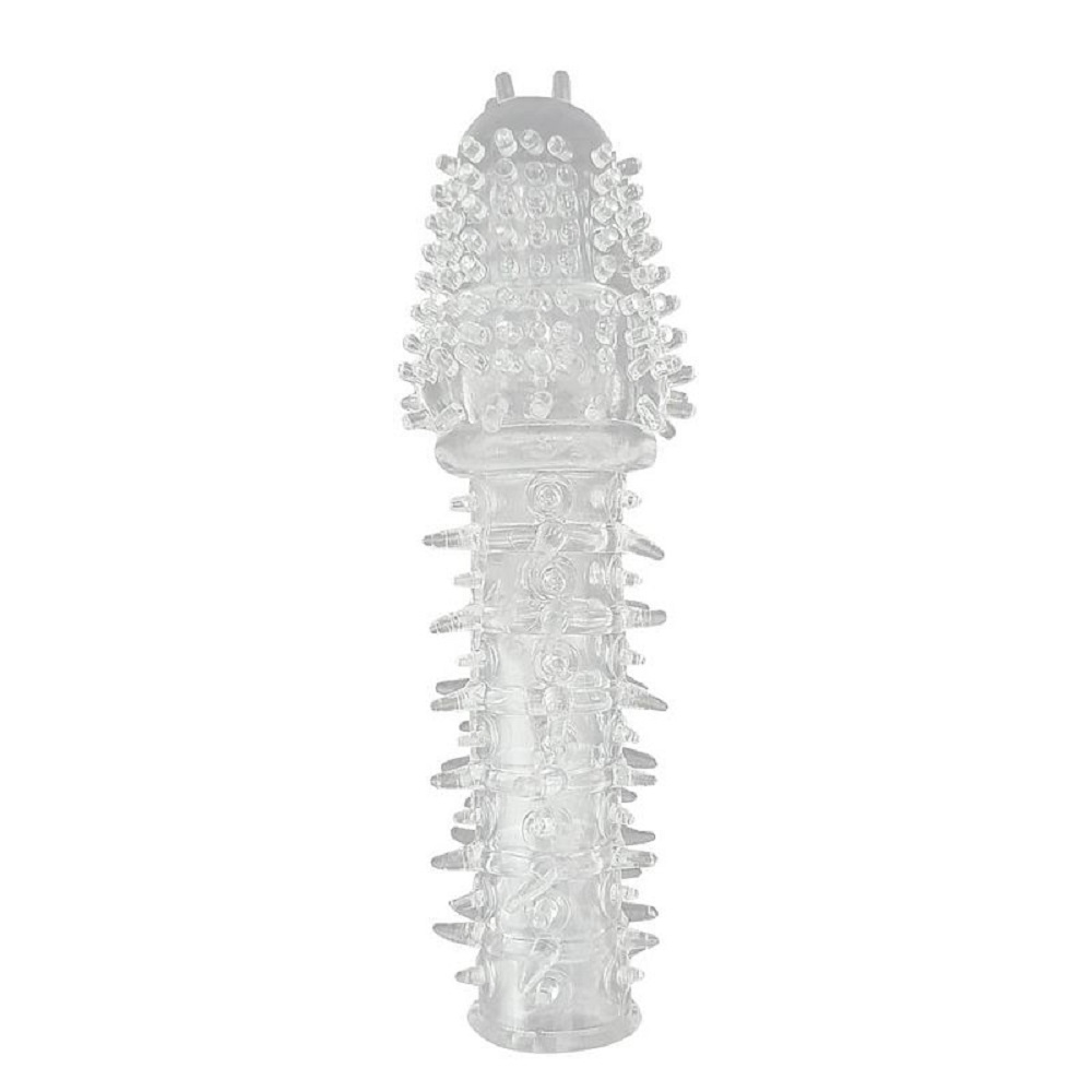 Capa Peniana Texturizada em Jelly - Macia e Flexível 14 cm