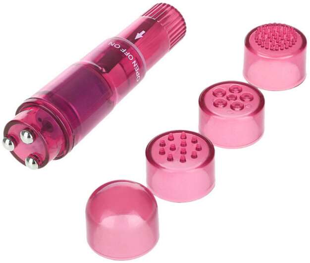 Vibro Estimulador de Clitóris com 4 pontas adicionais Lilás