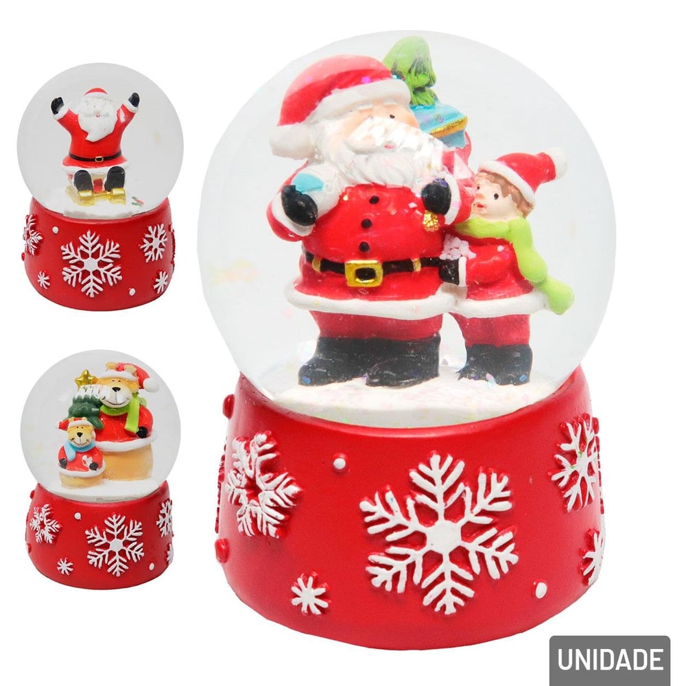 Globo de Neve Snowball Bonecos 8,5cm Natal