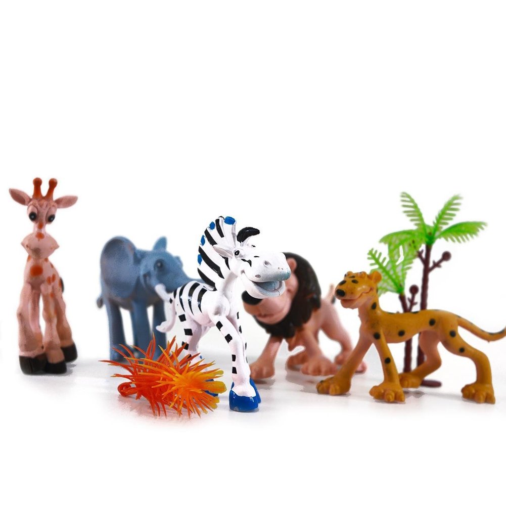 KIT Animais de Plástico 05 Peças Selva Sortidos