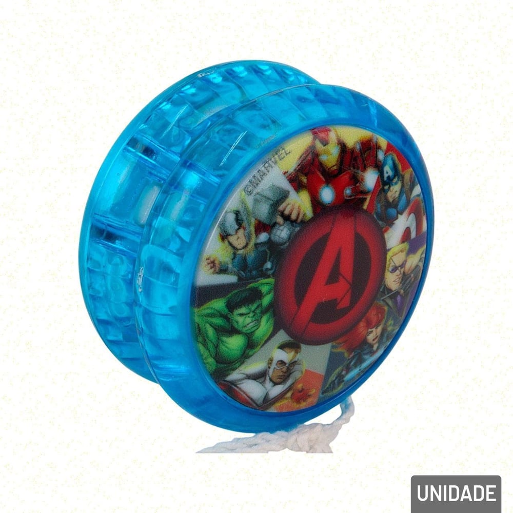 Ioiô de Plástico 5,5cm com LUZ Avengers Color
