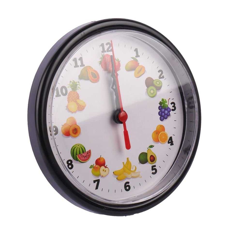 Relógio Analógico de Parede e Mesa 15cm Frutas