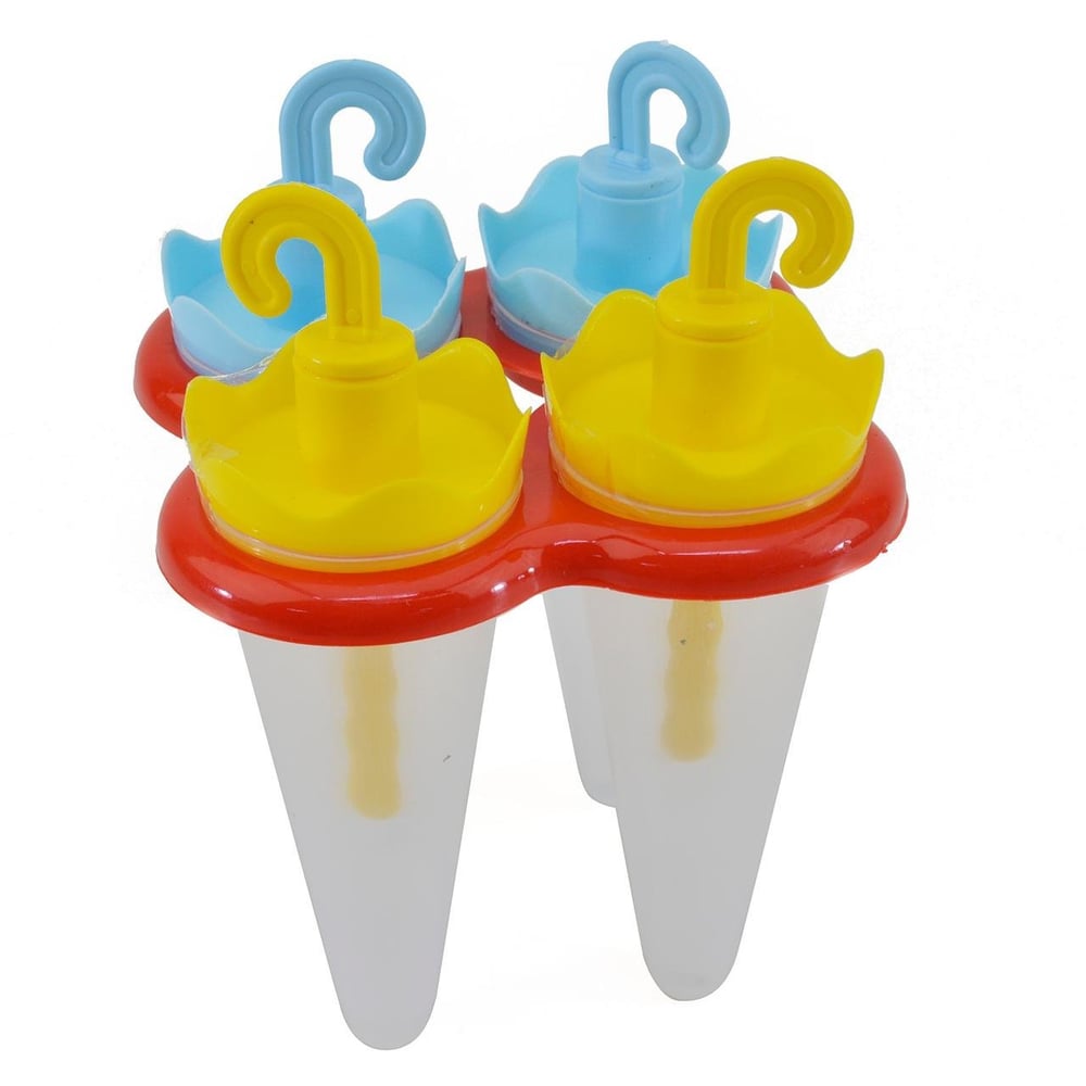 Forma de Plástico Para 4 Picolés Guarda Chuva