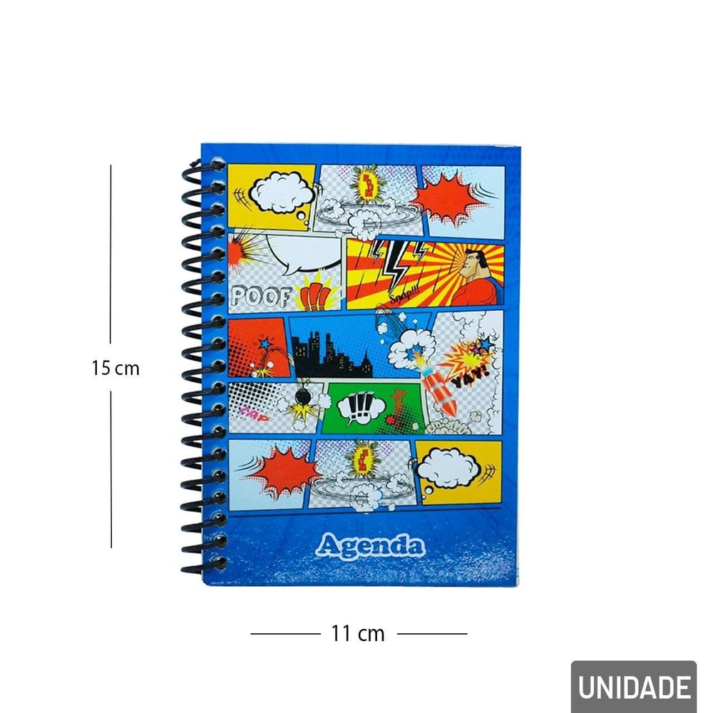 Agenda Permanente 128 FL Espiral Estampas Sortidas