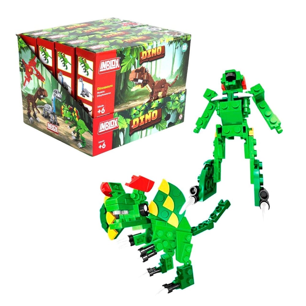 Blocos de Montar Dino 2 EM 1 Modelos Sortidos