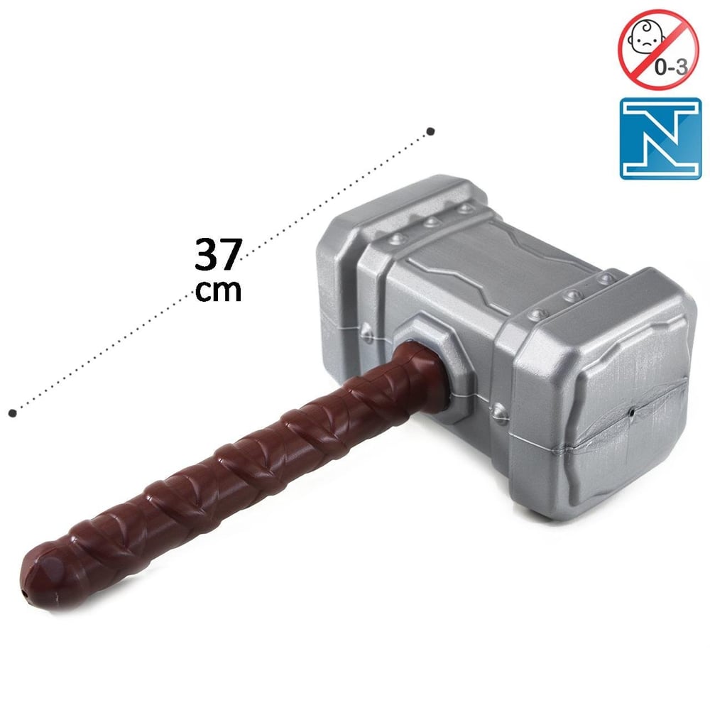 Martelo de Plástico Infantil 37cm Heróis