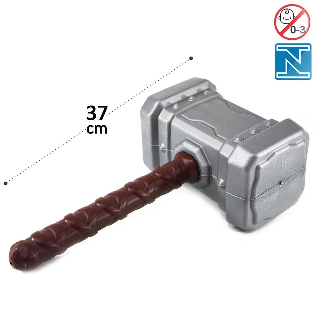 Martelo de Plástico Infantil 37cm Heróis