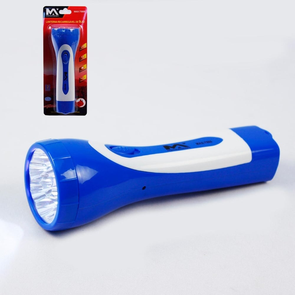 Lanterna Recarregável Bivolt 9 LED Color