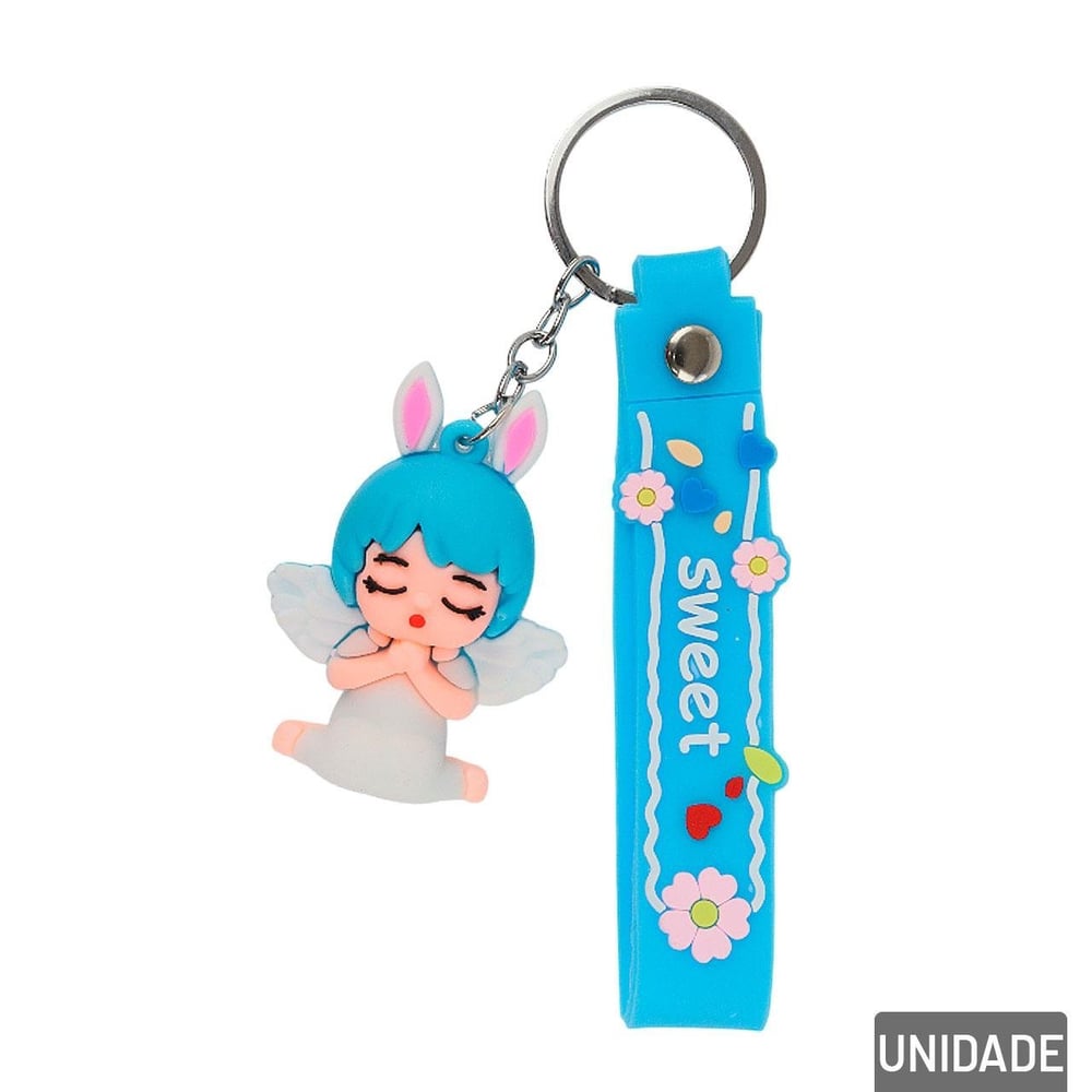 Chaveiro de Silicone 13cm Anjinho Sortidos