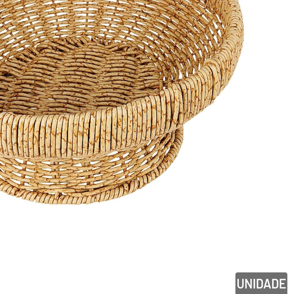 Fruteira de Plástico 25cm Redonda Trançada
