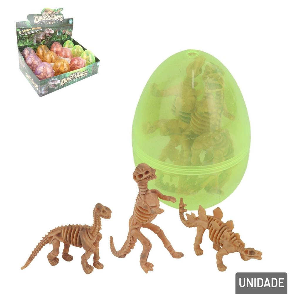 OVO Surpresa 03 Peças Fóssil de Dinossauro Sortido