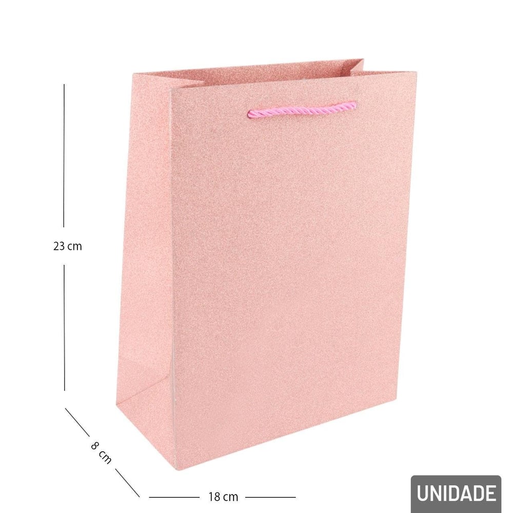 Sacola de Papel 23x18x Glitter Color
