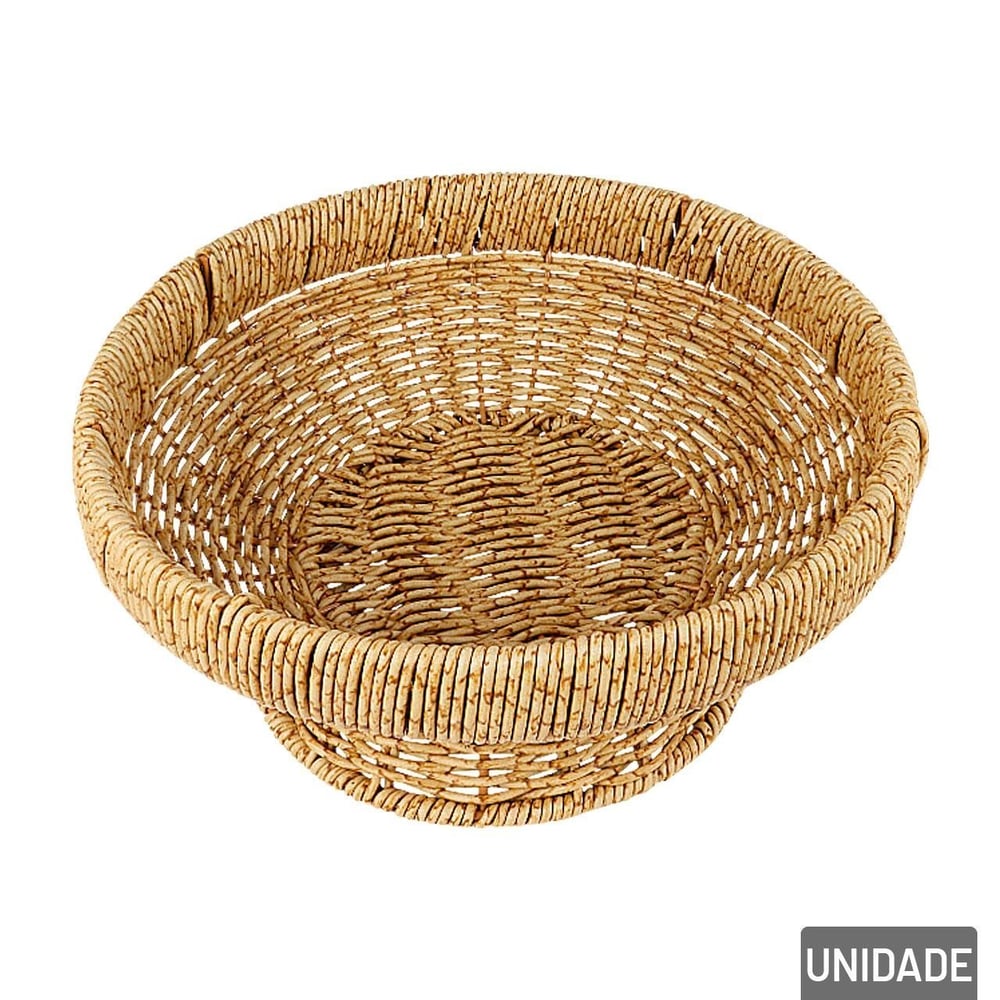 Fruteira de Plástico 25cm Redonda Trançada