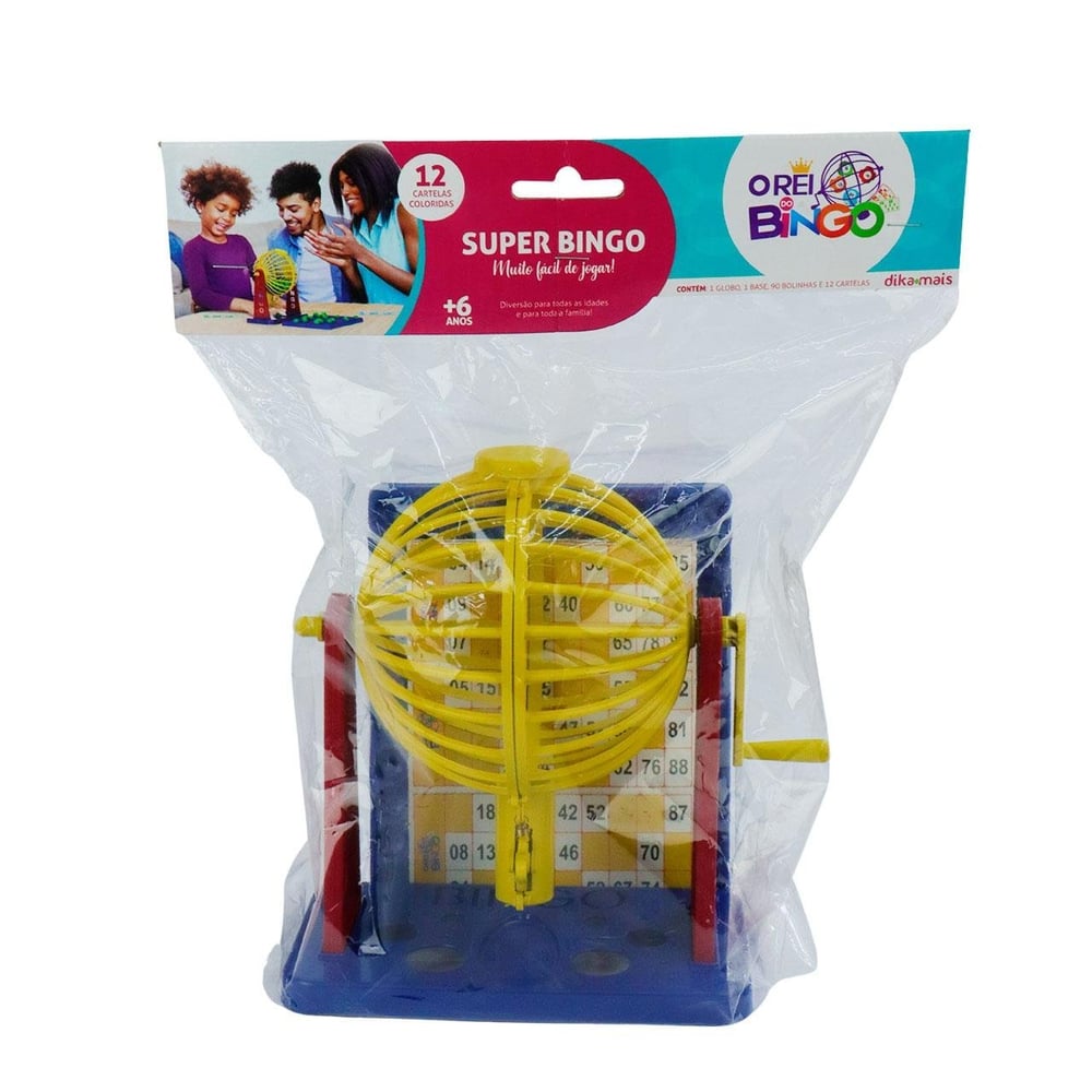 Bingo com 12 Cartelas e Globo Giratório