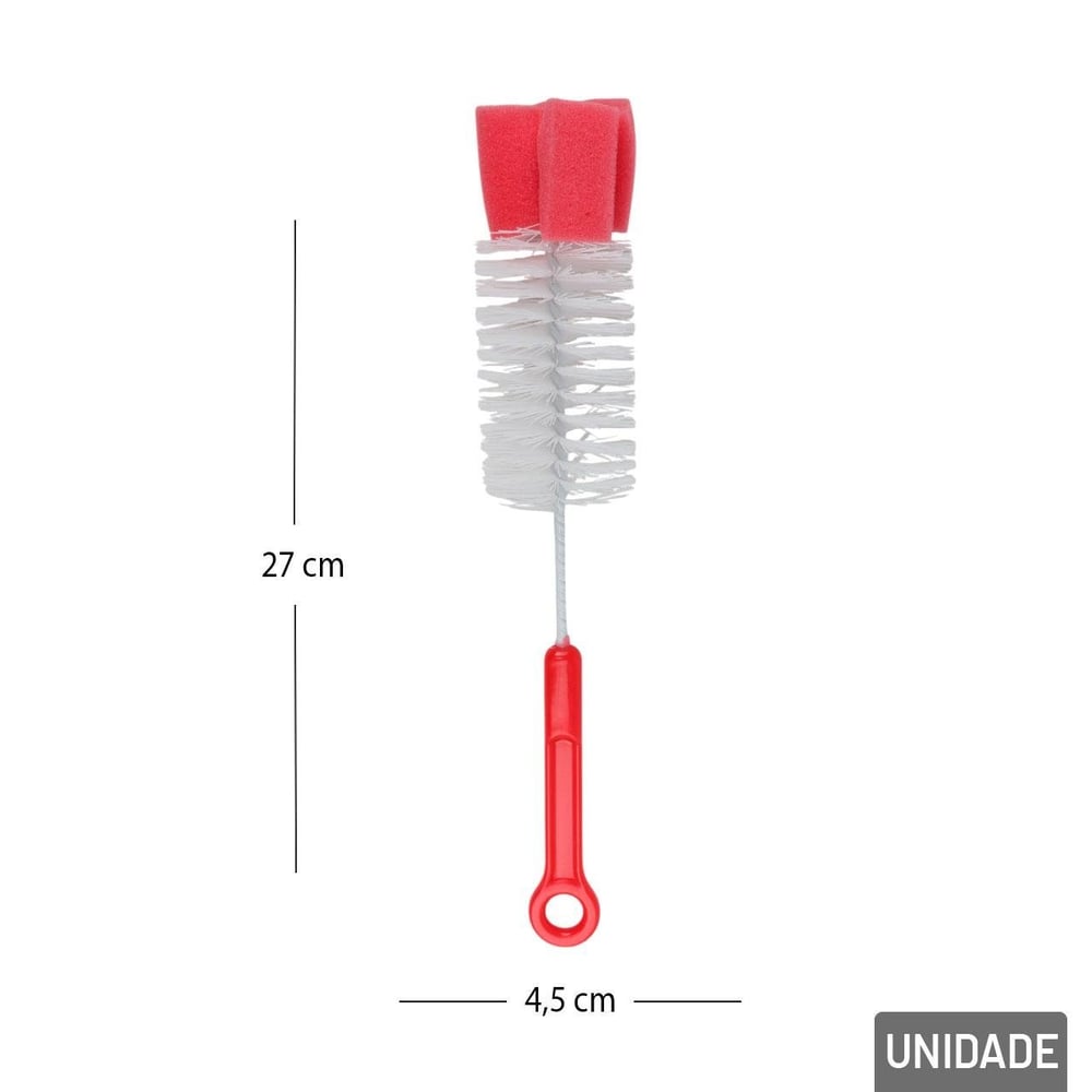 Escova de Limpeza Para Garrafa Plástico 27cm Color
