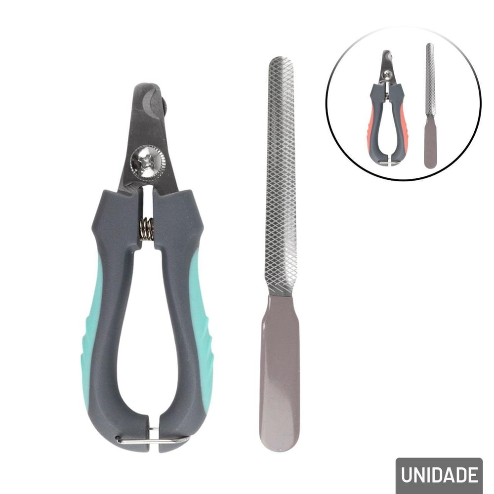 Cortador de Unha Para Pets 12cm com Lixa Color