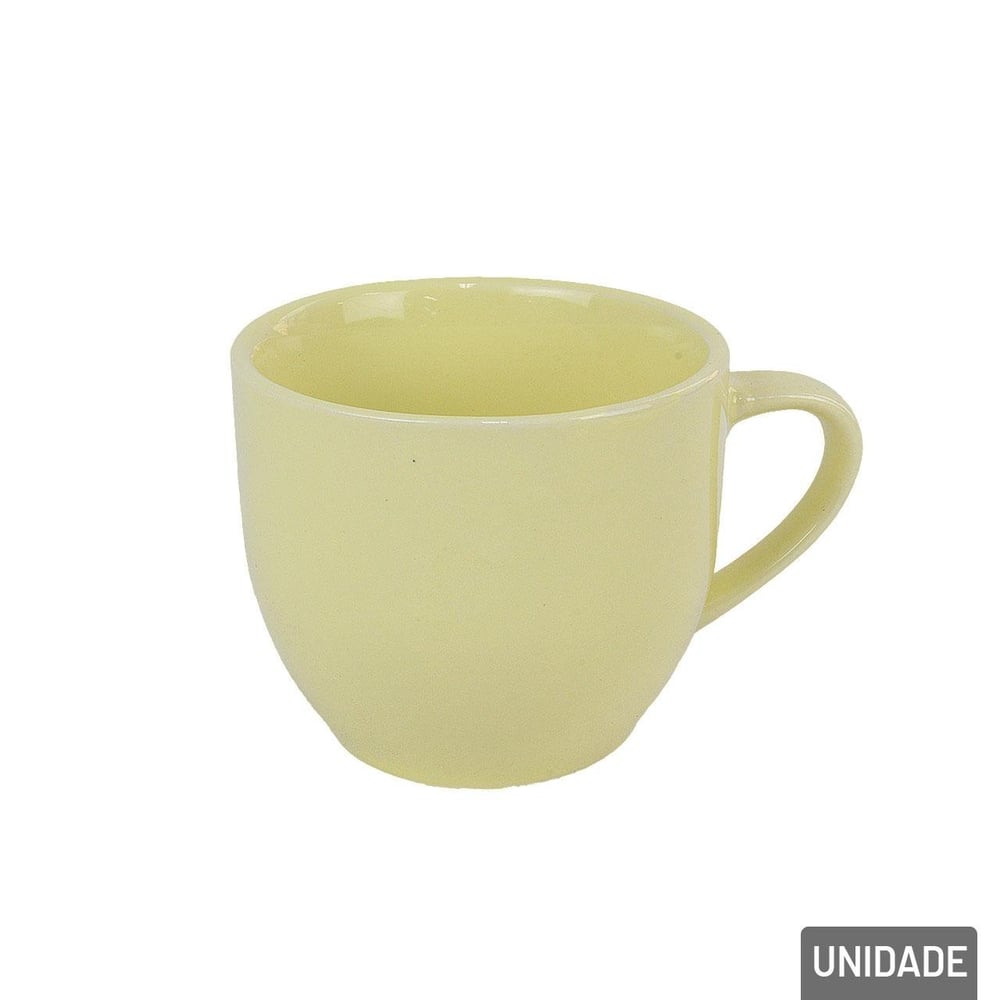 Caneca de Porcelana 170ml Amarela
