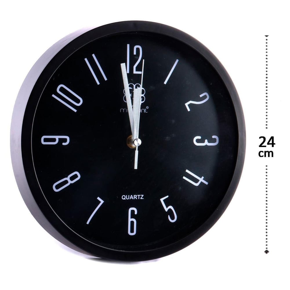 Relógio Analógico de Parede 24cm Redondo Clean