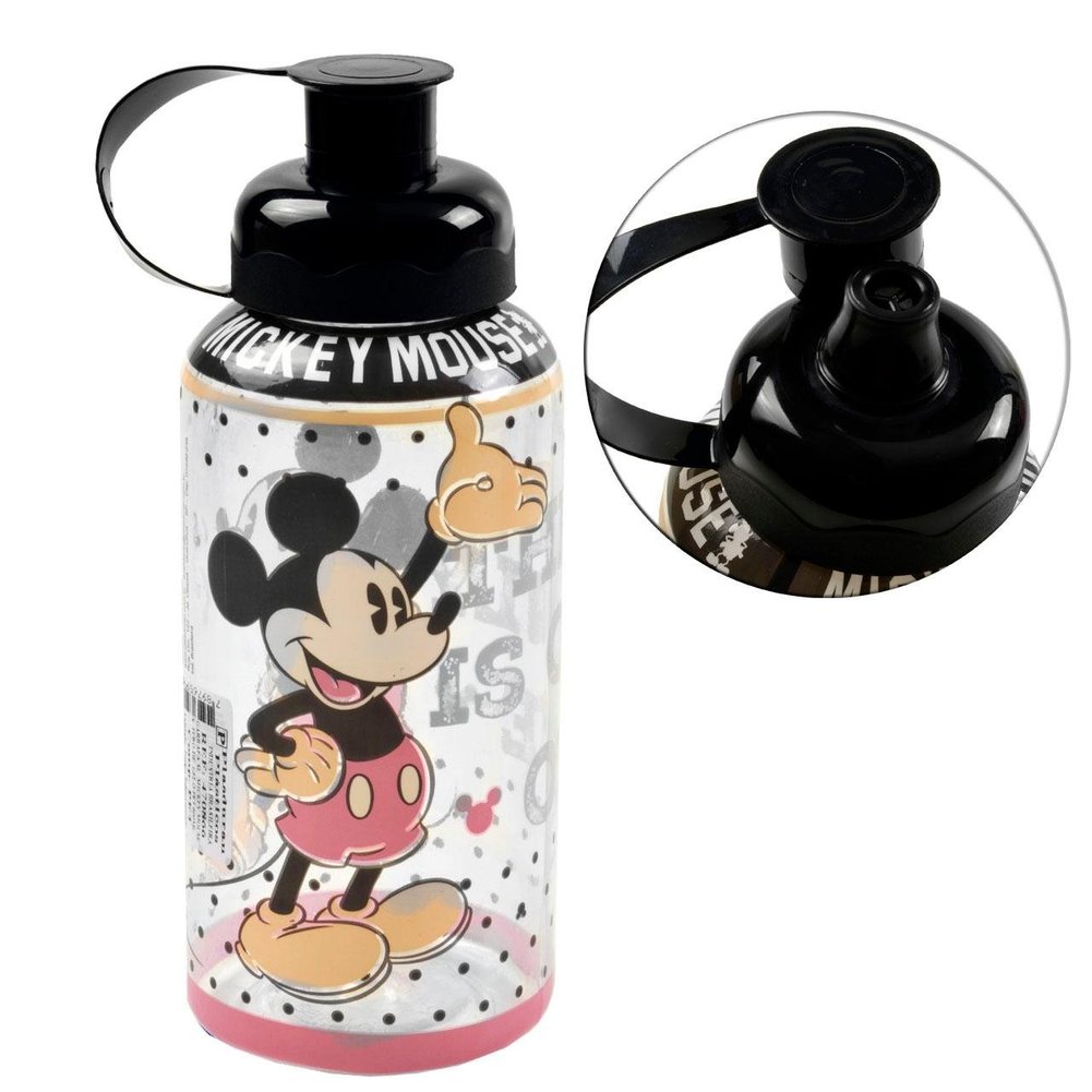 Garrafa de Plástico  550ml Squeeze Mickey Color