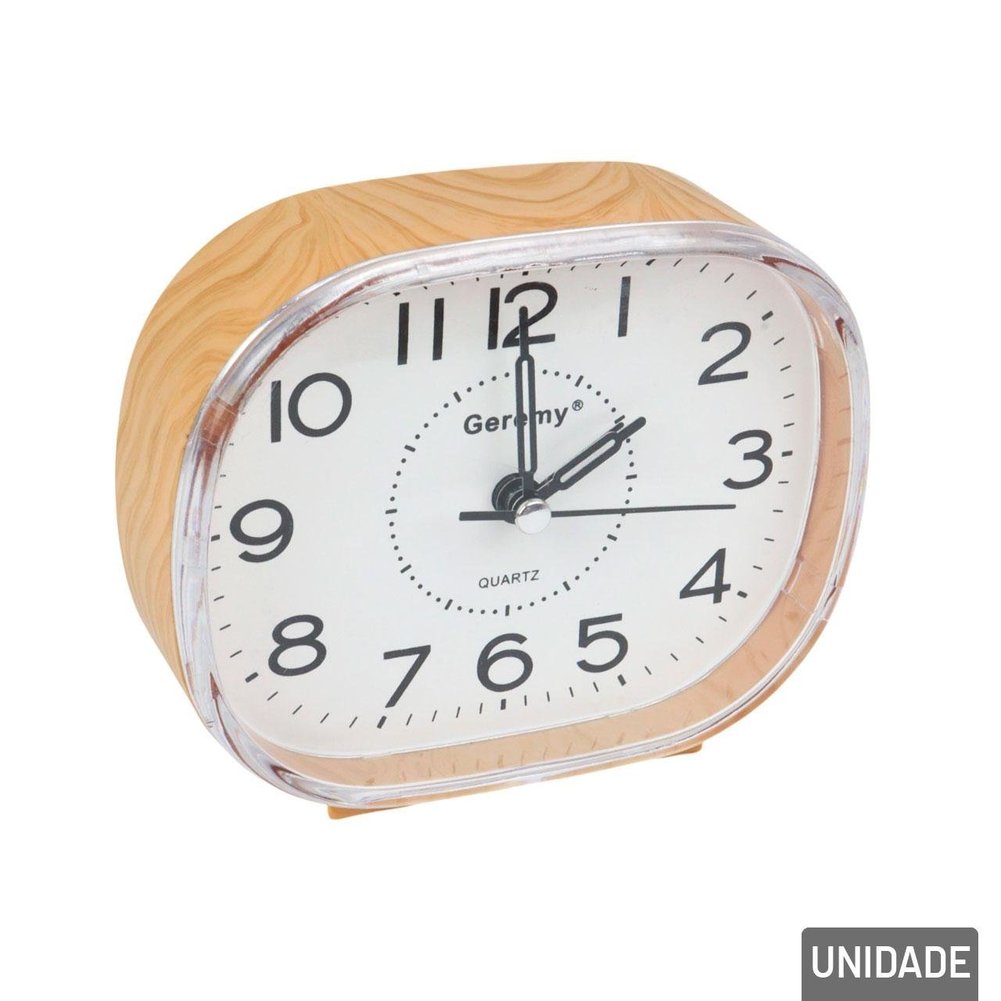 Relógio Analógico de Mesa 9,5cm Despertador