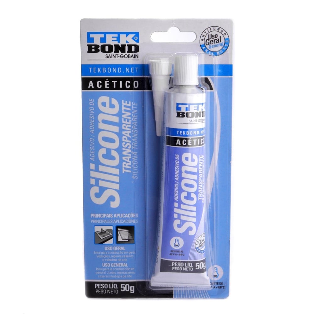 Adesivo Silicone 50g Acético Transparente