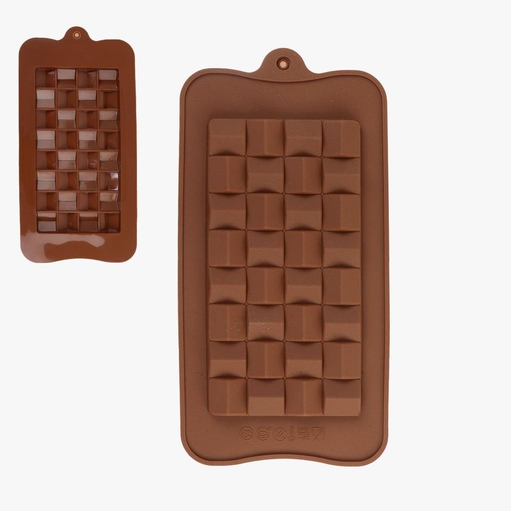 Forma Para Chocolate Silicone Barra Texturizada