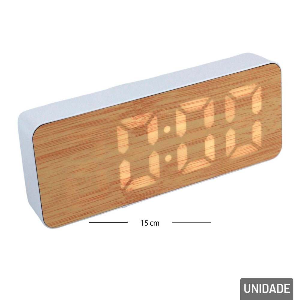 Relógio de Mesa Digital 15cm LED Despertador