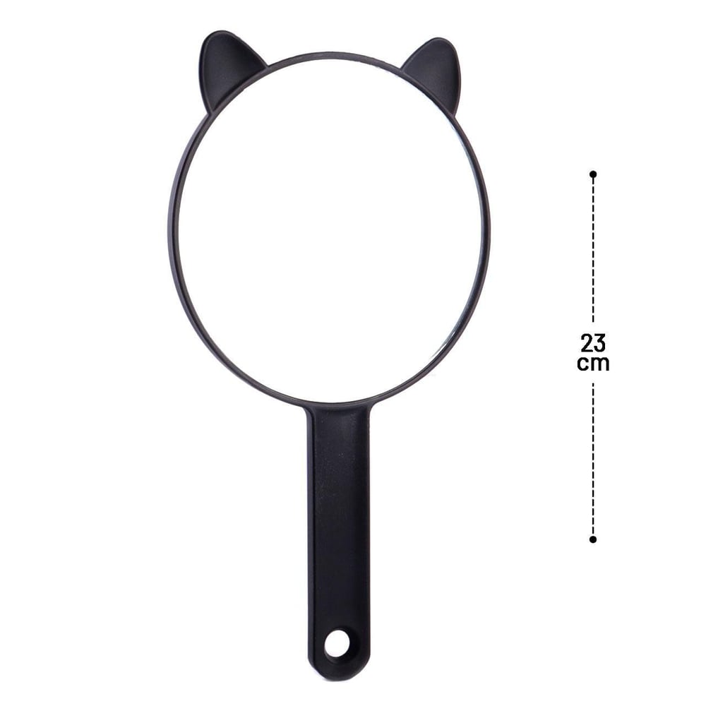 Espelho de Mão Gatinho Plástico 23cm Color