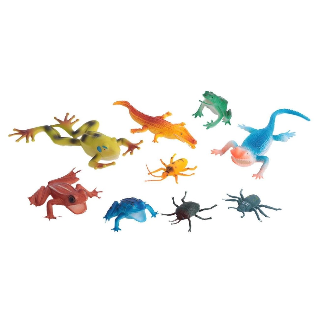 KIT Animais de Plástico 09 Peças Répteis