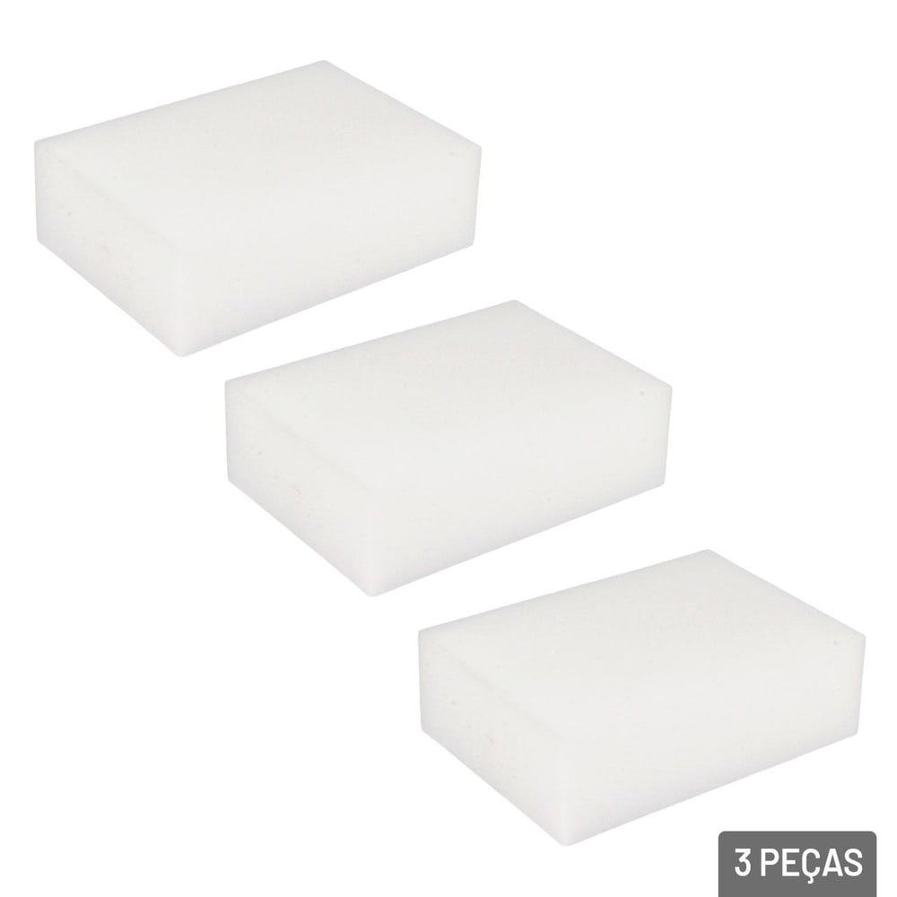 Esponja Mágica de Melanina Limpeza 3 Peças