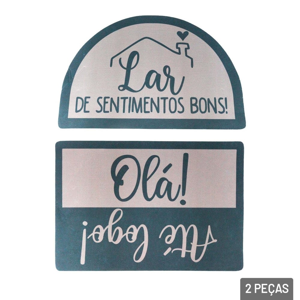 KIT Tapete de Poliéster 2 Peças Estampa Sortidas