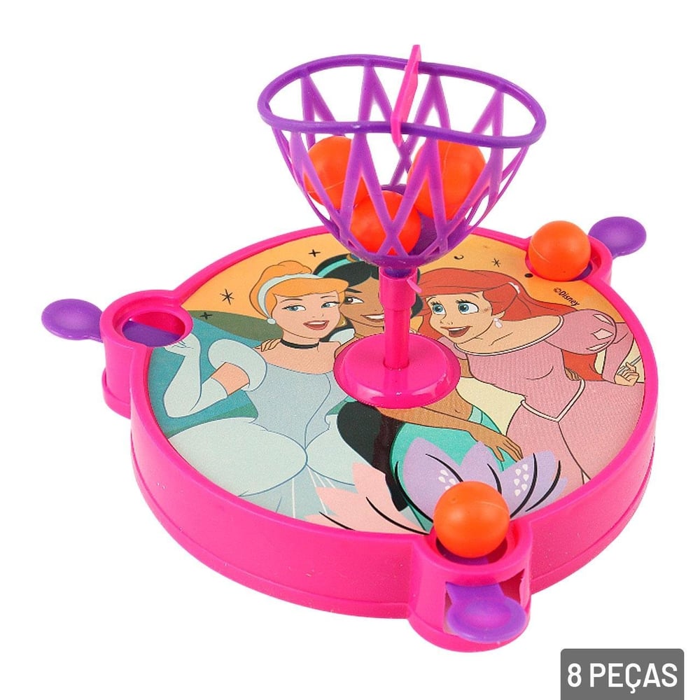 Mini Jogo de Basquete 8 Peças Princesas Color
