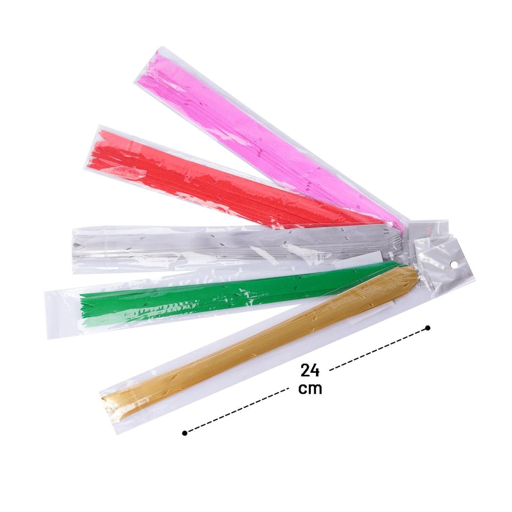 Laço Para Presente 10 Pçs 1,5x24cm Liso Colors