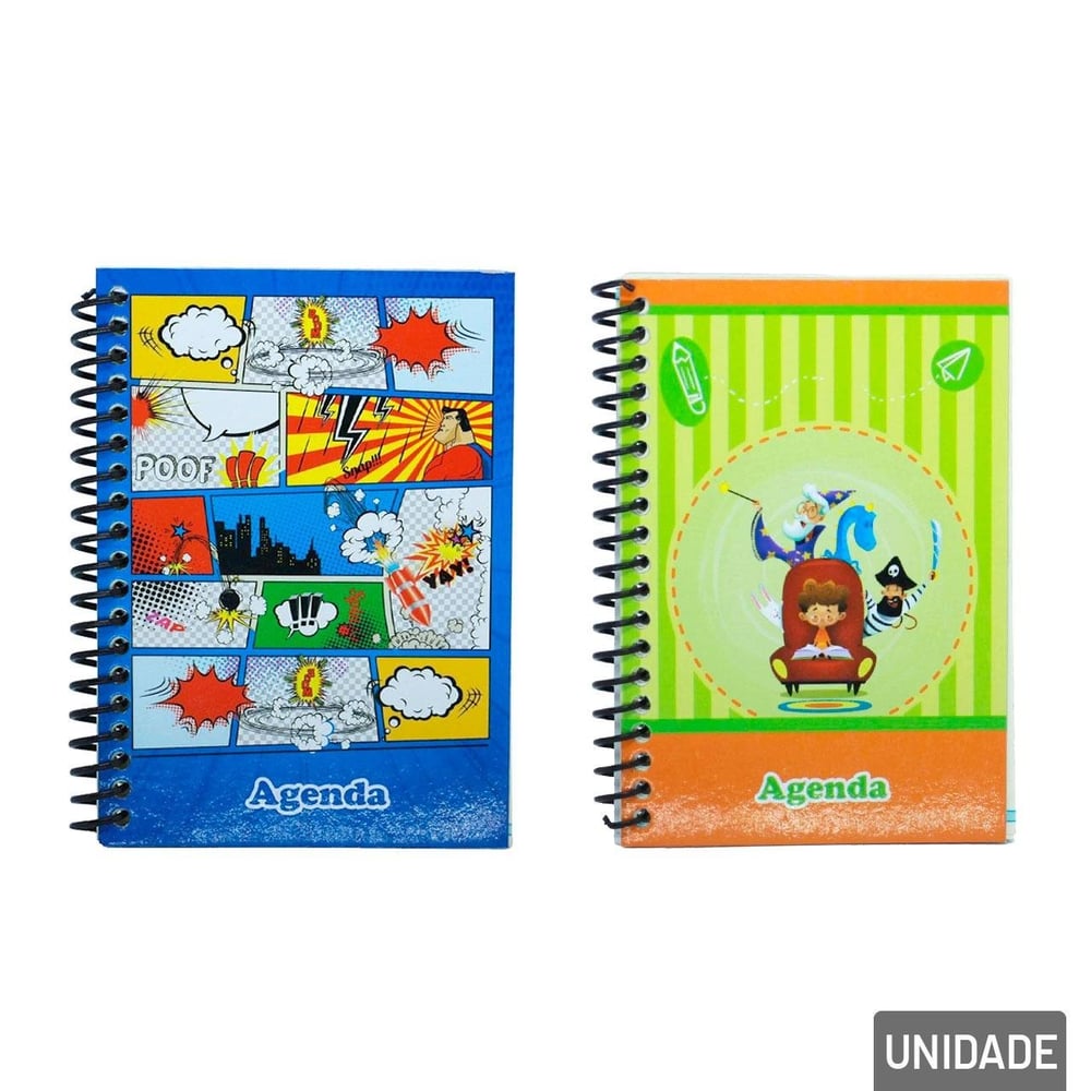 Agenda Permanente 128 FL Espiral Estampas Sortidas