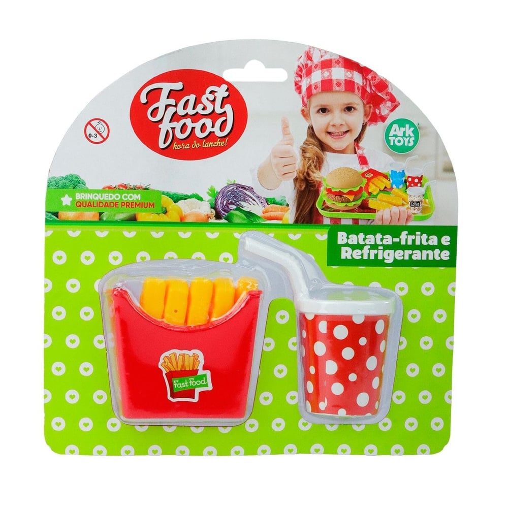 KIT Cozinha de Plástico 02 Peças Fast Food