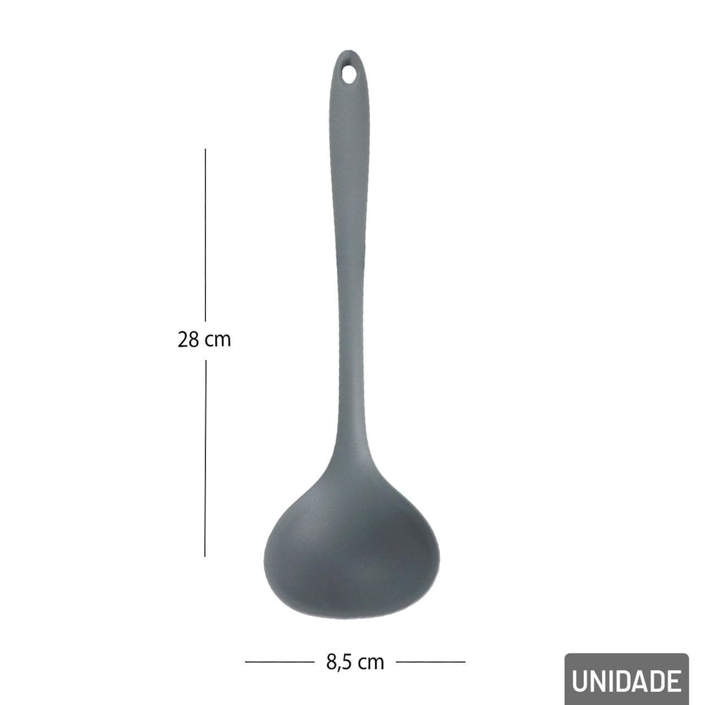 Concha de Silicone 28cm Cinza