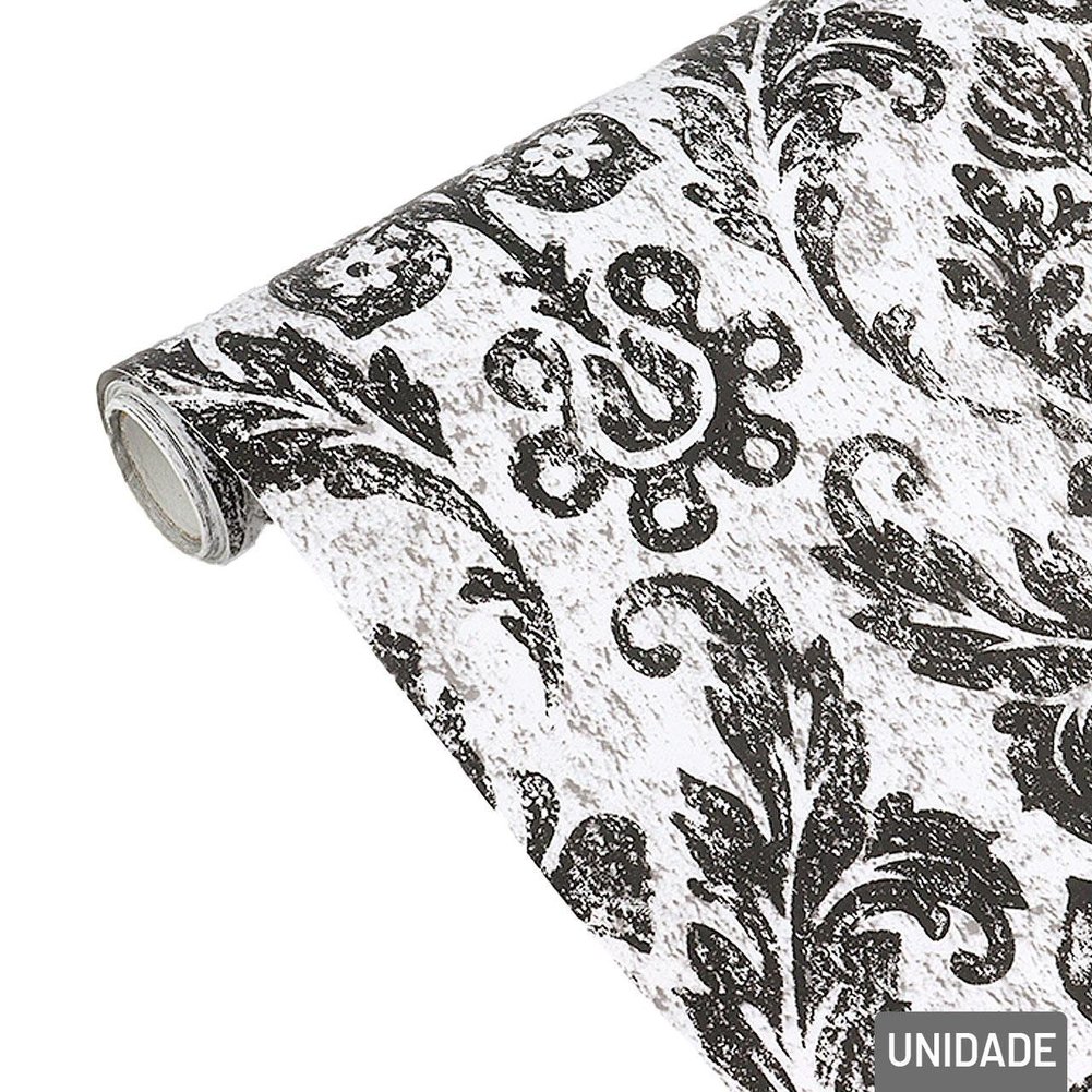 Papel de Parede 45cm X 5m Arabesco de Flores
