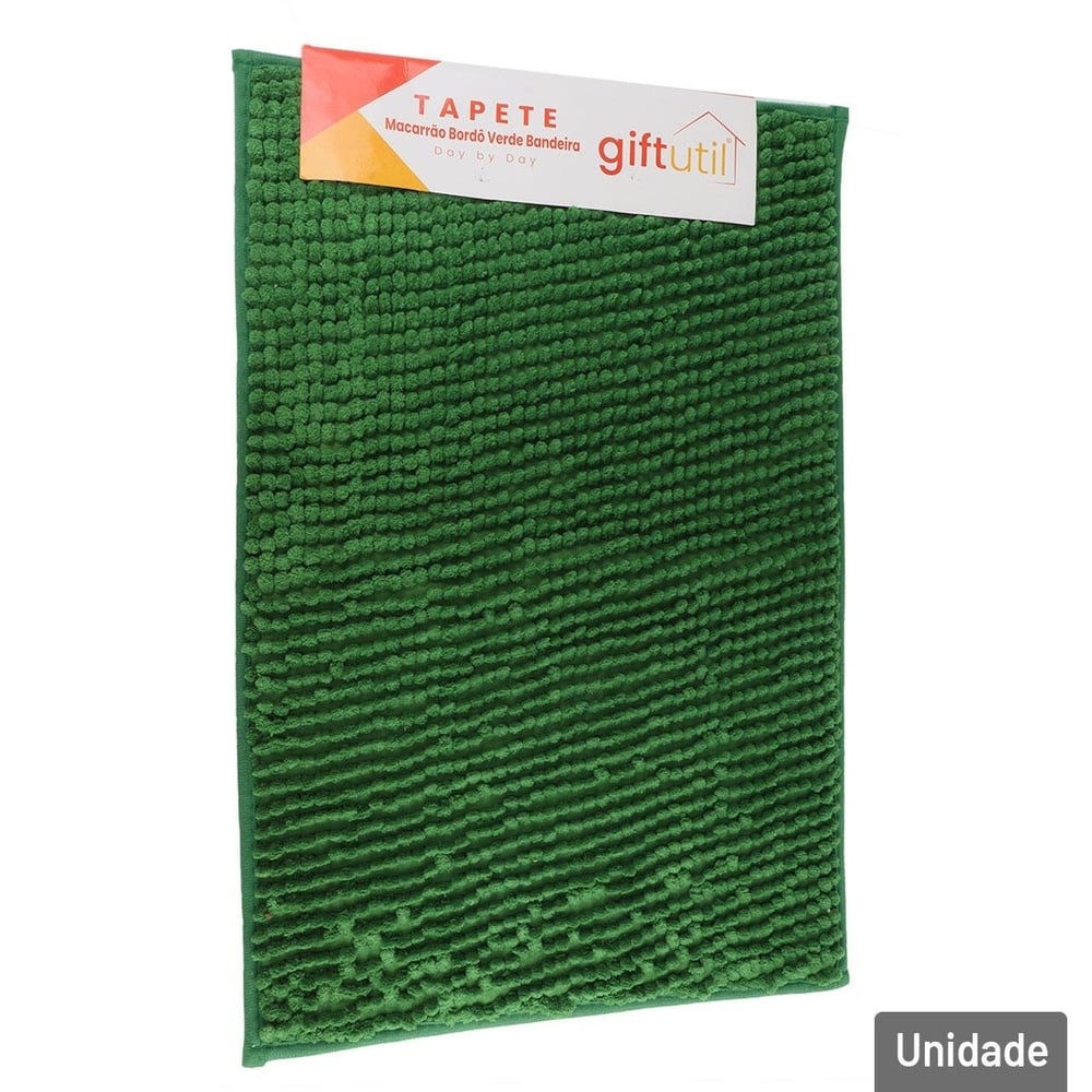 Tapete de Poliéster 38x58cm Felpudo Verde