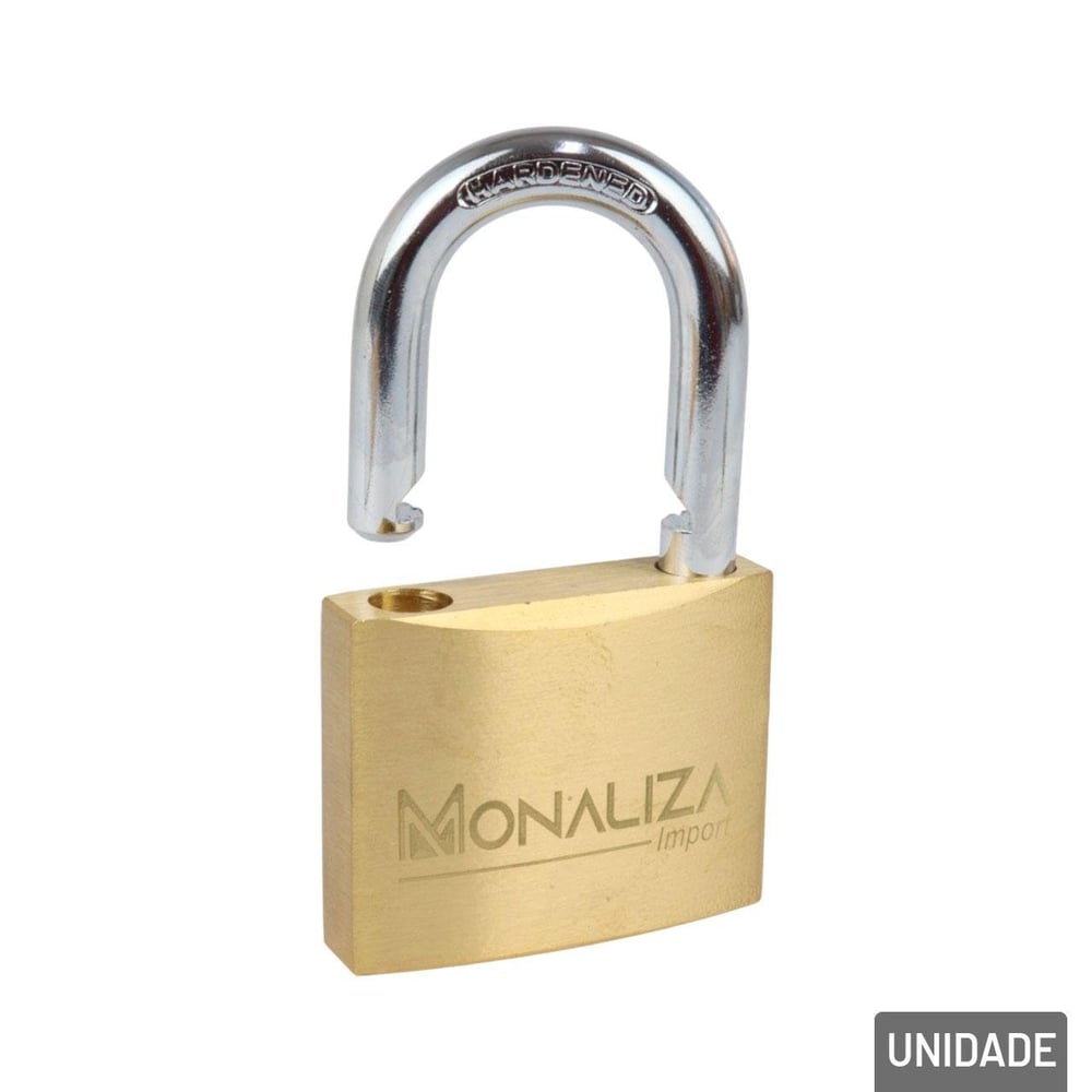 Cadeado 30mm com 2 Chaves Haste Curta Bronze