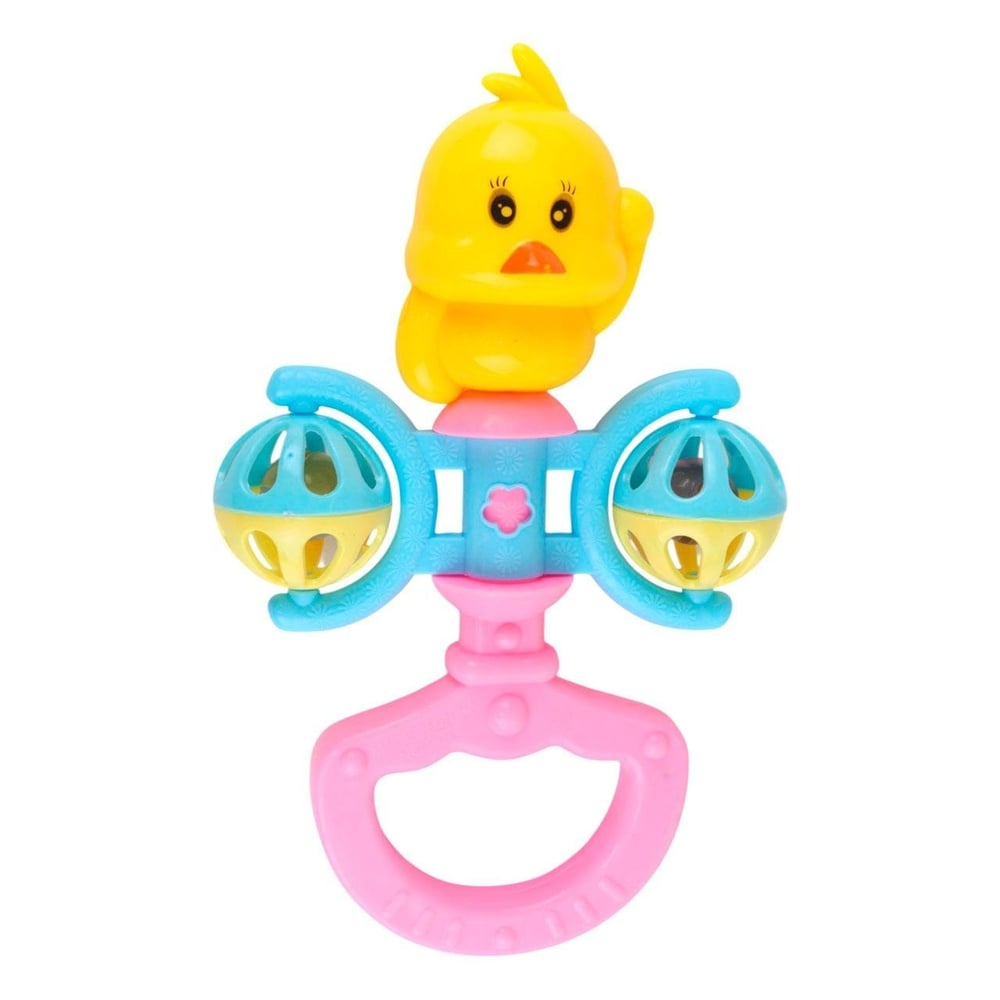 Chocalho Para Bebê 18cm Patinho Color