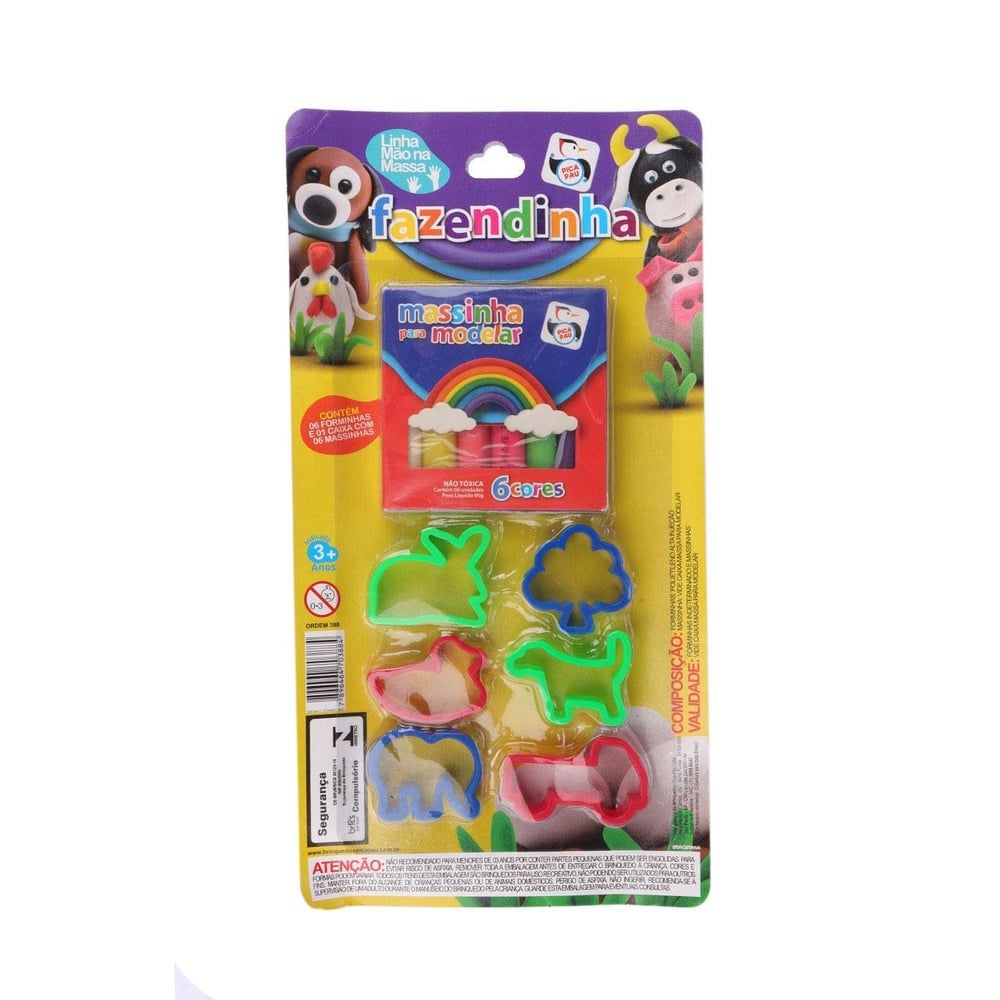 Massinha de Modelar 07 Peças Moldes