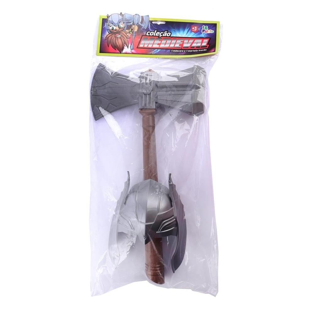 KIT Máscara e Machado 68cm Trovão