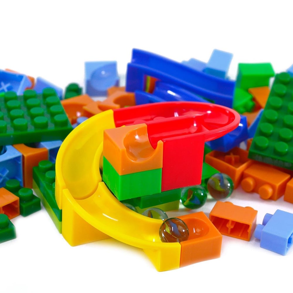 Blocos de Montar 128 Peças Pista Labirinto