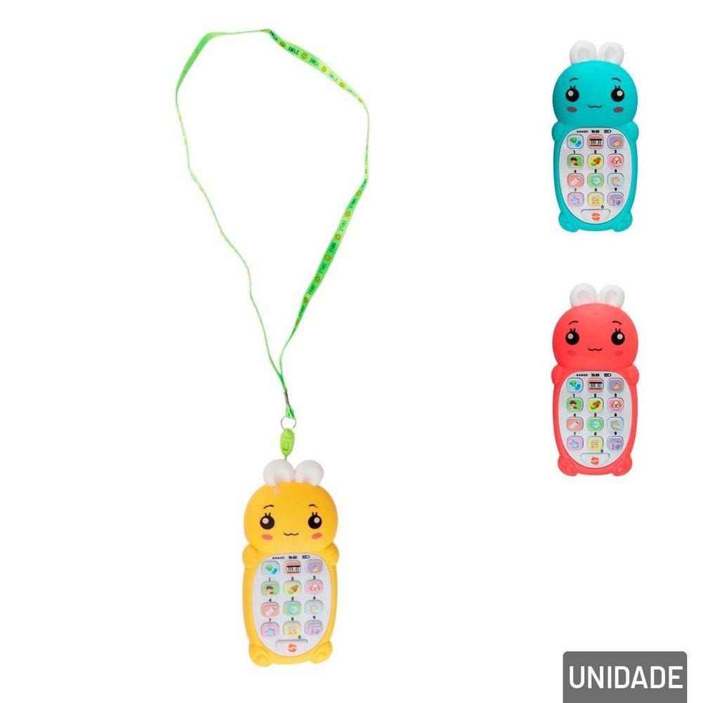 Telefone Musical Infantil com LUZ e SOM Coelho