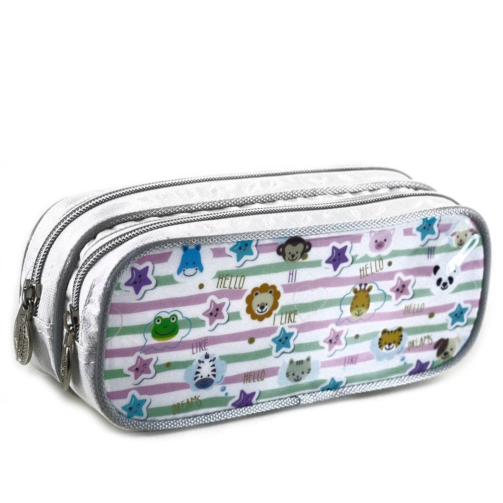 Estojo Escolar Duplo 22 CM Personagens Diversos