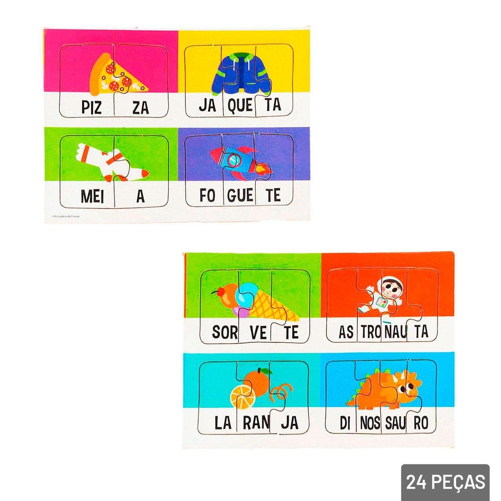 Quebra Cabeça 24 Peças Sílabas