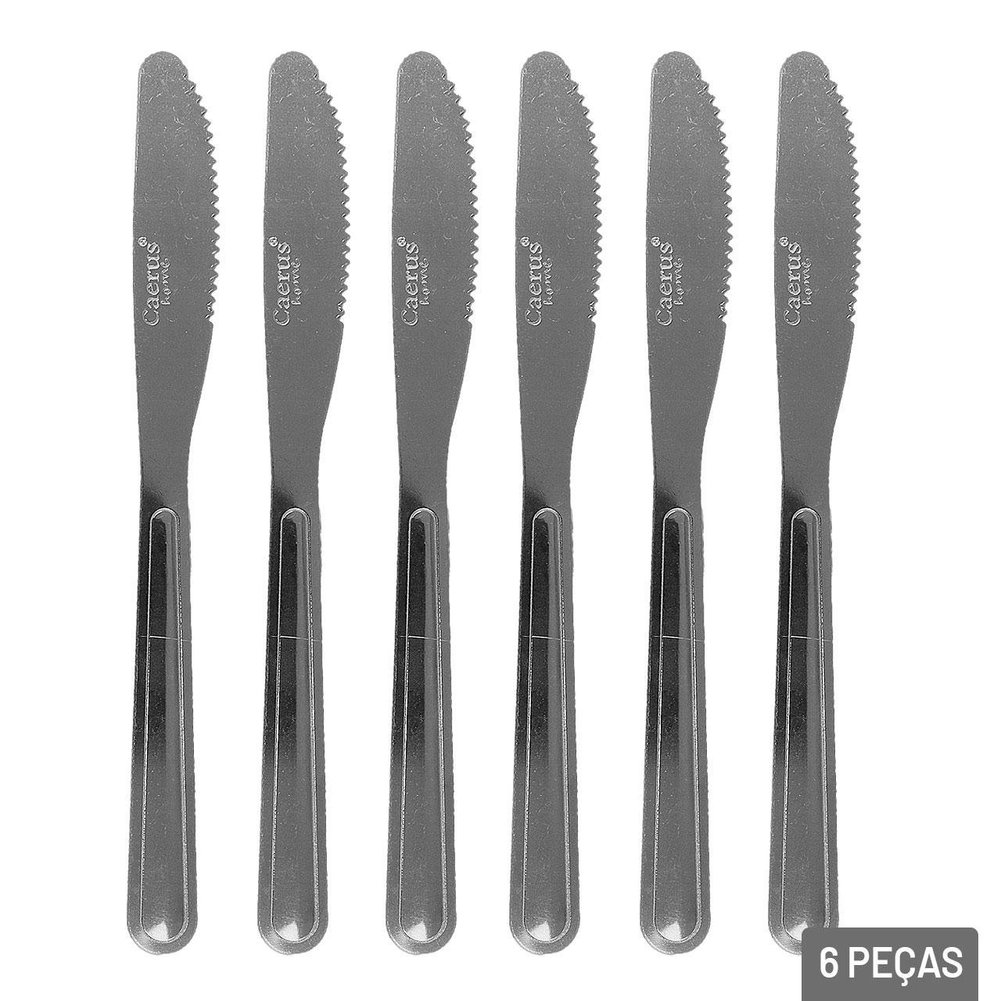 Faca de Mesa Inox 06 Peças